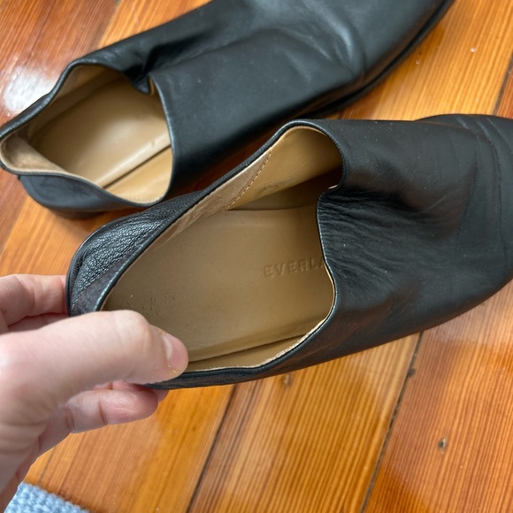 Everlane women’s Black Leather mules - sz9 made in Italy - Picture 2 of 4